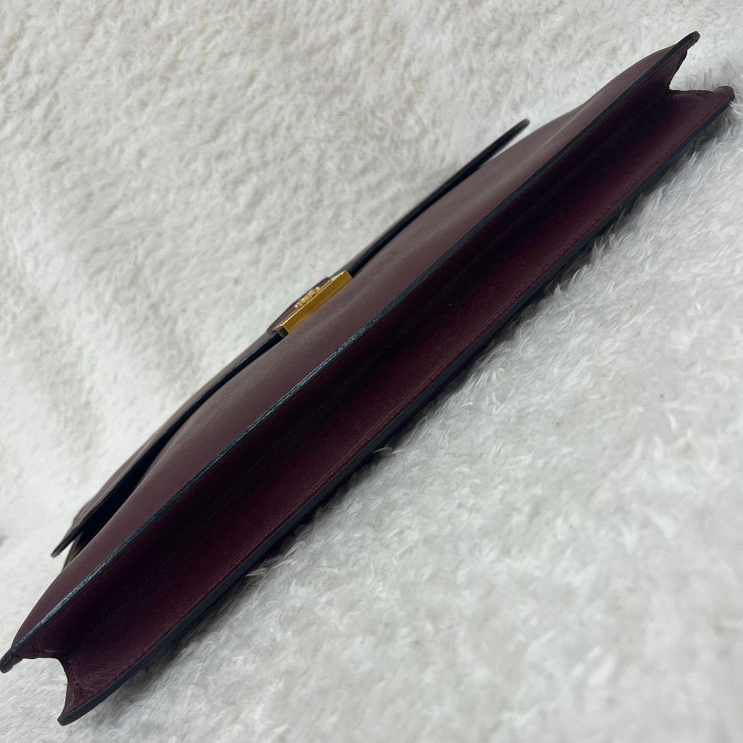 Cartier カルティエ バーガンディ レザー ビジネスバッグ