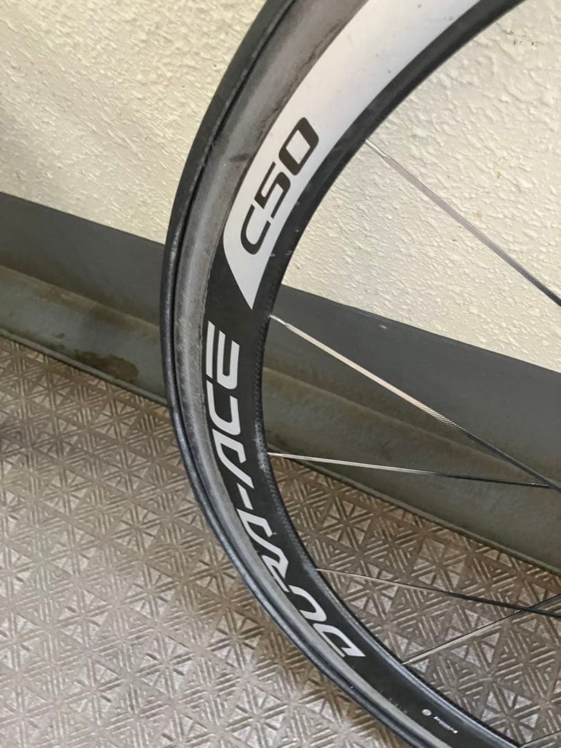 100km未満使用SHINANOシマノDURA-ACEチューブラーホイールC50
