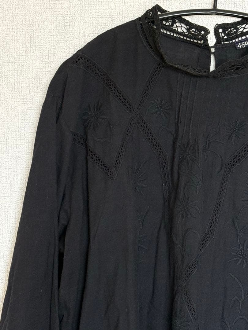 45R インドカディのリボンレースde Tシャツ