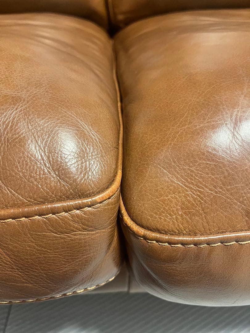 【送料込】unicoウニコ　MOLNモルン レザーソファ3シーター　3人掛け