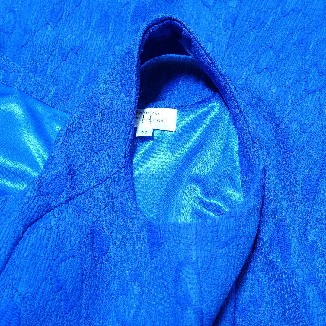 9号 M ヴァネッサハート マーメイド スクエア ワンピース ドレス ブルー