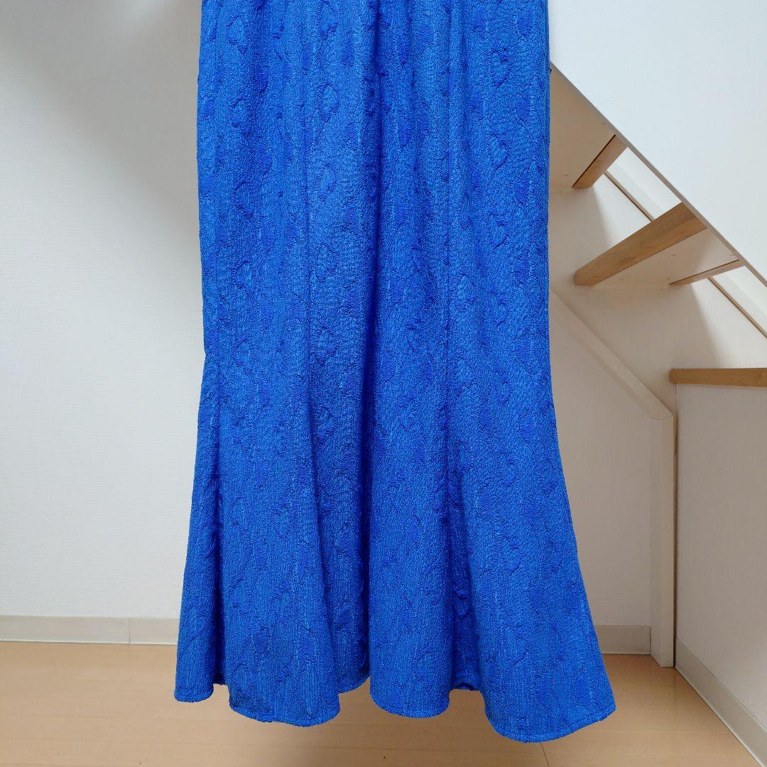 9号 M ヴァネッサハート マーメイド スクエア ワンピース ドレス ブルー