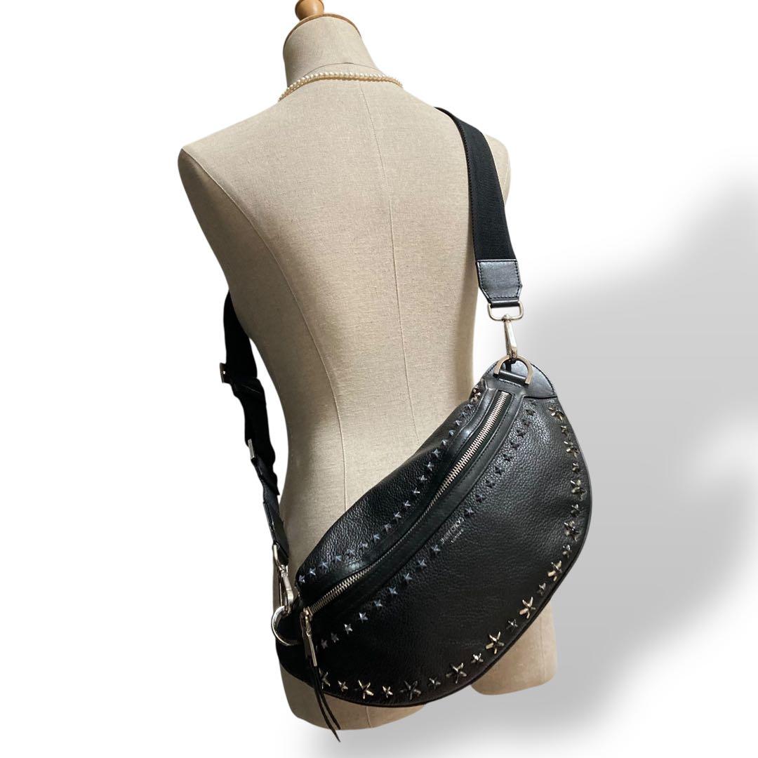 【未使用級】ジミーチュウ　スタースタッズ クロスボディバッグ　ショルダーバッグ黒