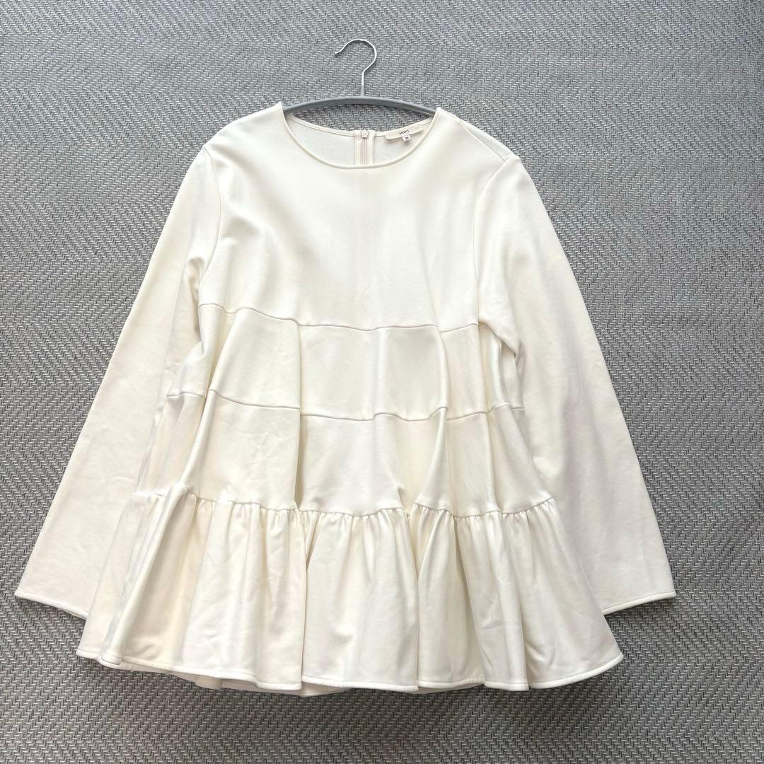 美品✨yori 2023 ぬくぬく ティアード フリルブラウス 38