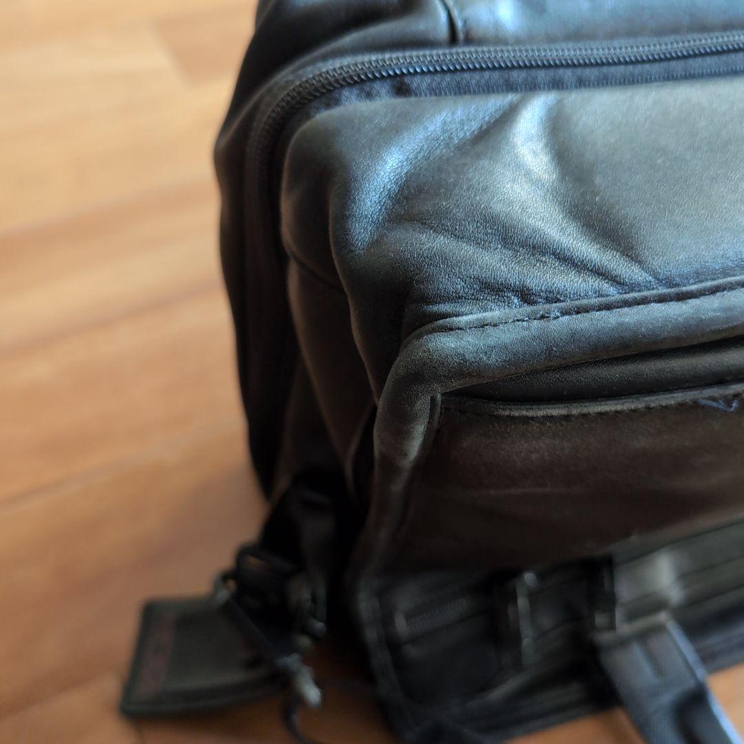 TUMI エクスパンダブルオーガナイザーラップトップブリーフ　オールレザー黒