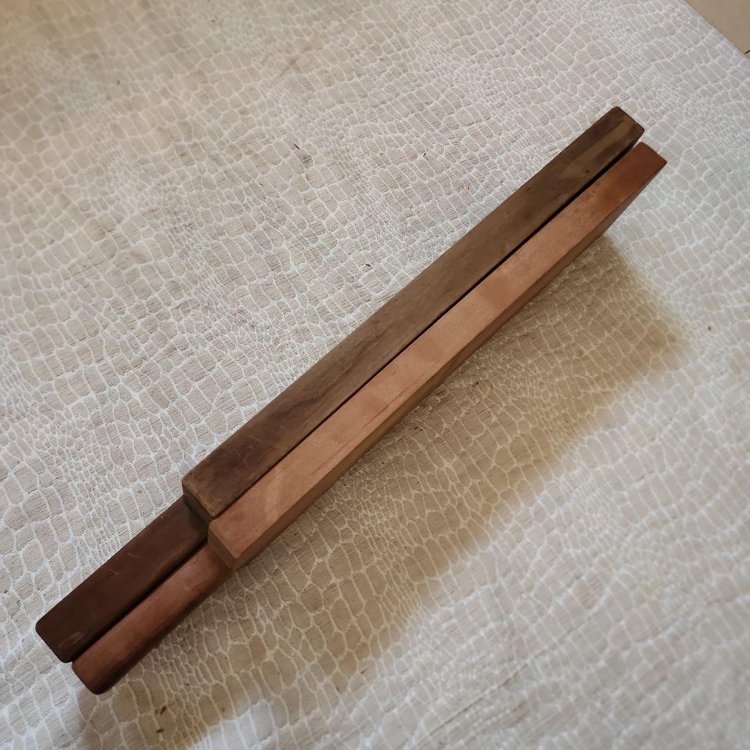 菓子木型2点セット-10　古い 木型 菓子型 和菓子 木製 古道具 古物