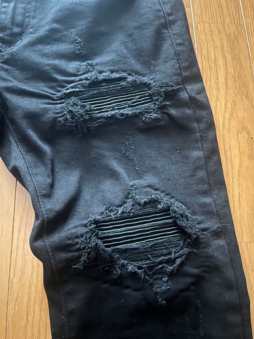 hesntls スリムフィットデニム ブラック 黒 28