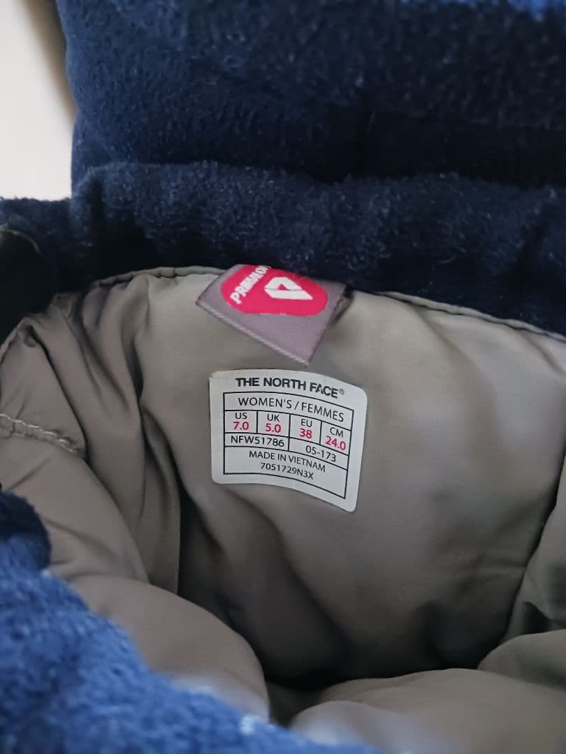 ノースフェイス　美品ヌプシブーツ　ウール　24cm　レディース