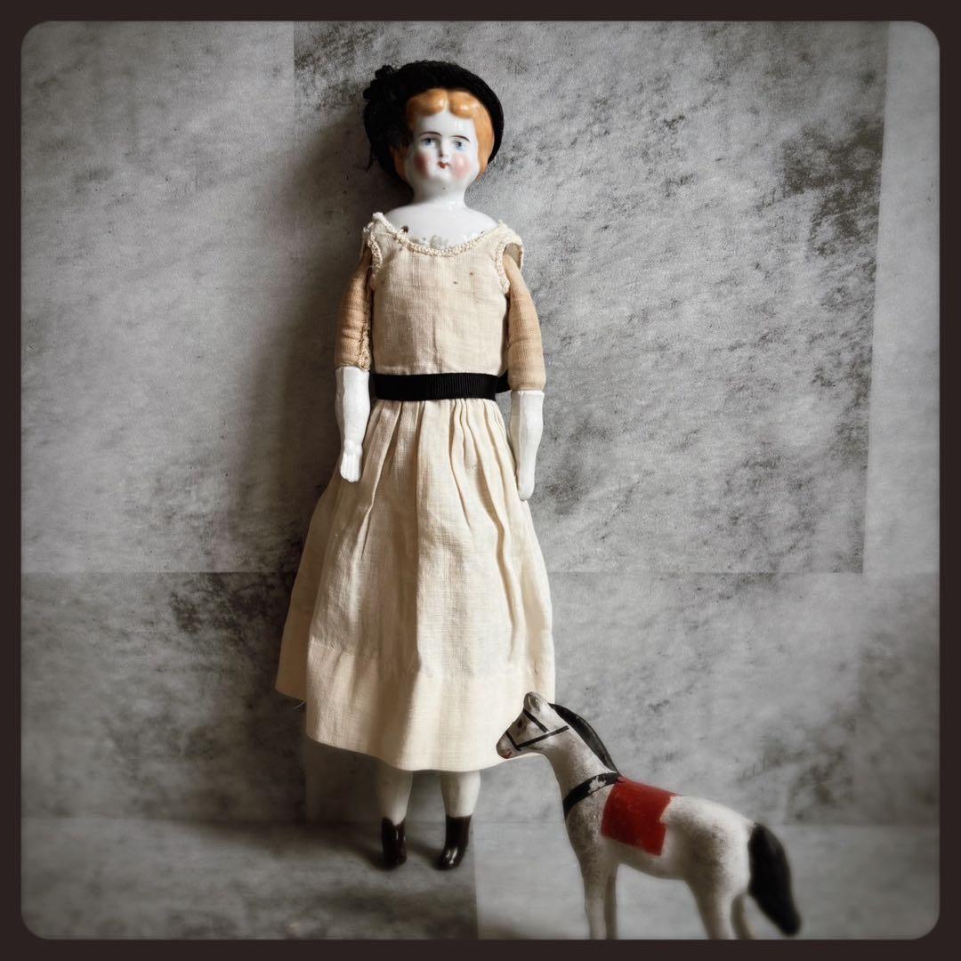 アンティーク　 ブロンドチャイナヘッドドール ビスクドール