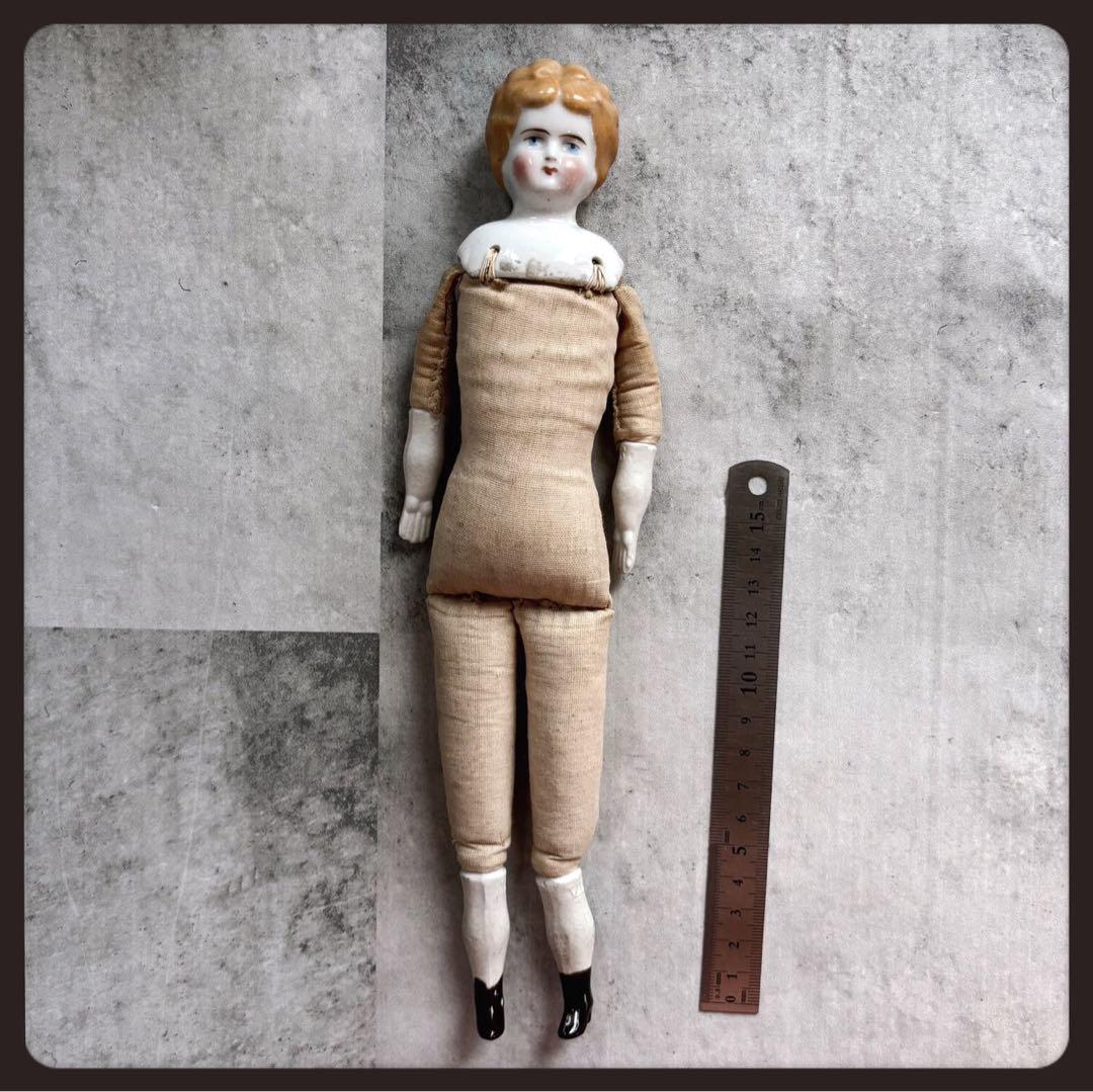 アンティーク　 ブロンドチャイナヘッドドール ビスクドール