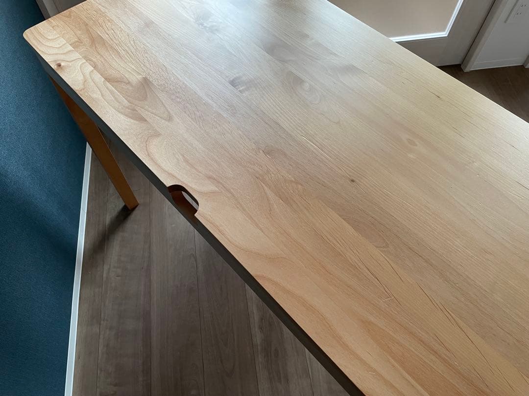 堀田木工☆天然木　軽量デスク　作業台　机　木製デスク 事務机　在宅　学習机