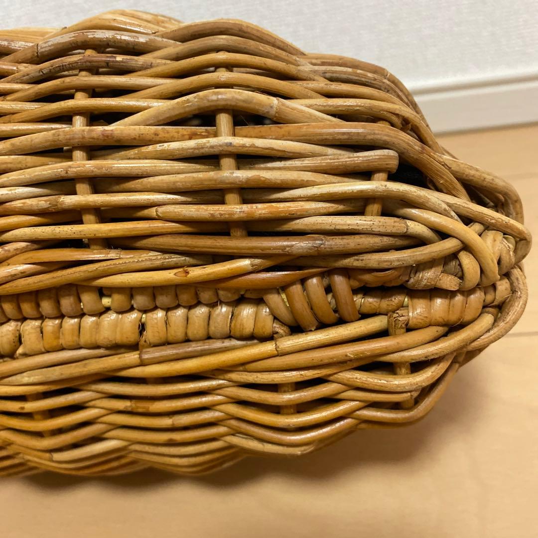 odds ラタンシェルバッグ　かごバッグ