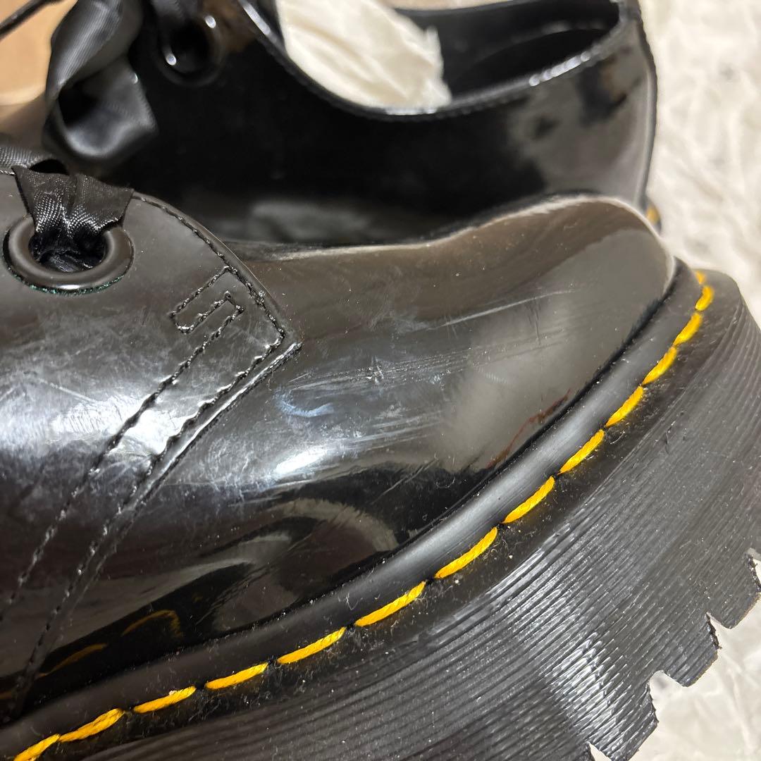 【ドクターマーチン】厚底ブラックシューズ リボン付き