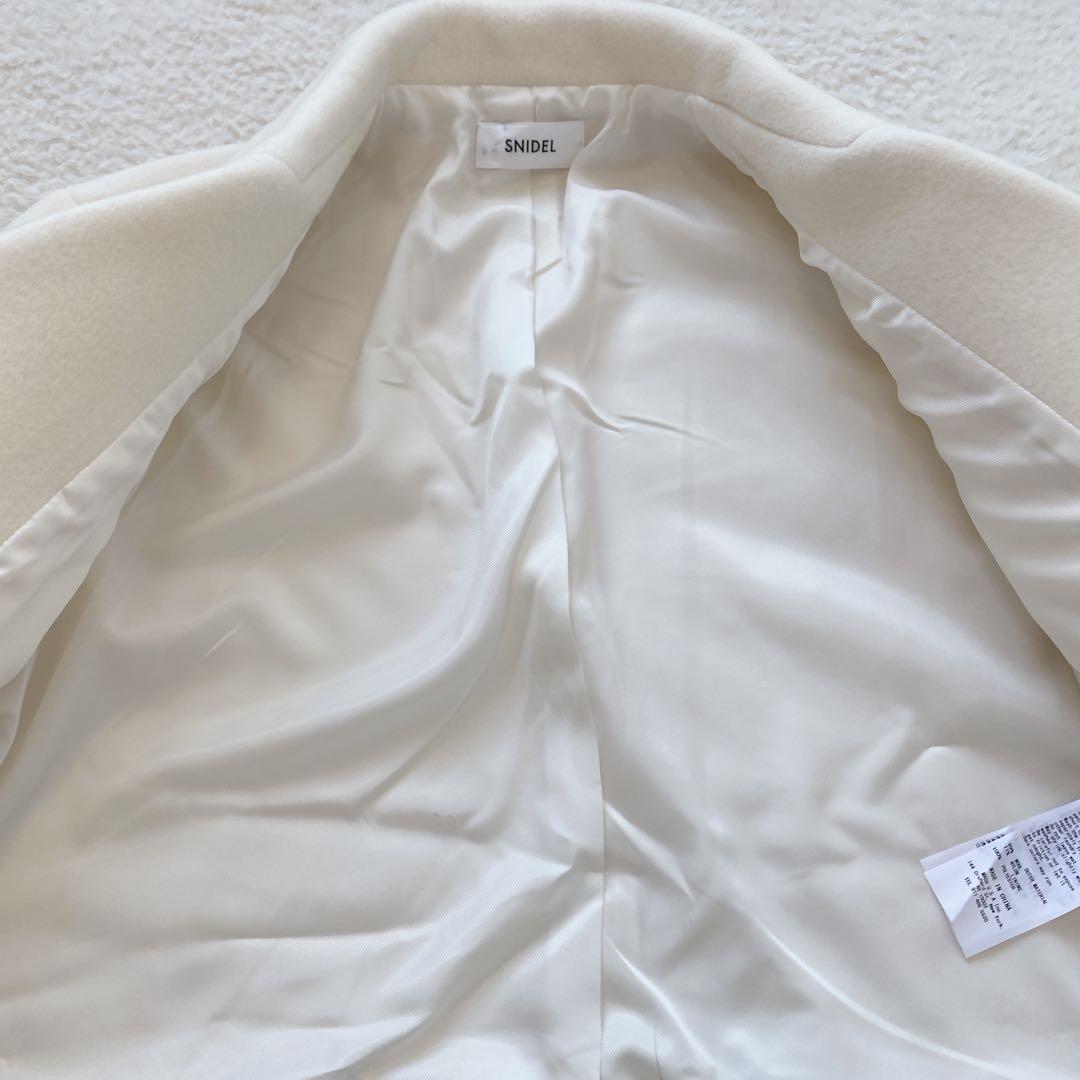 SNIDEL★スナイデル★ウールショートPコート★ホワイト ★ピーコート白