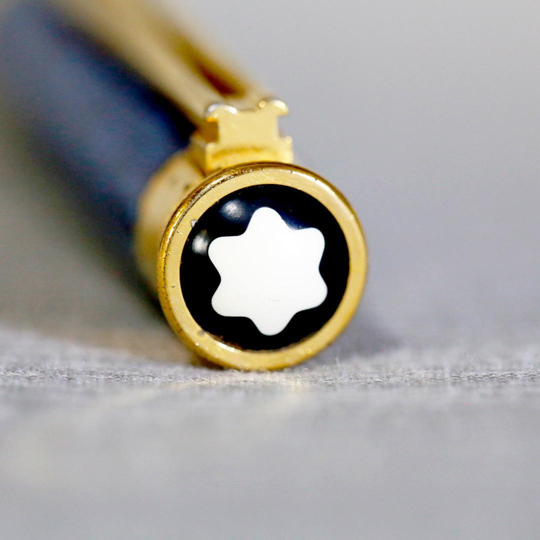 【レア美品 送料込み】モンブラン ボールペン ノブレス ブルーマーブル