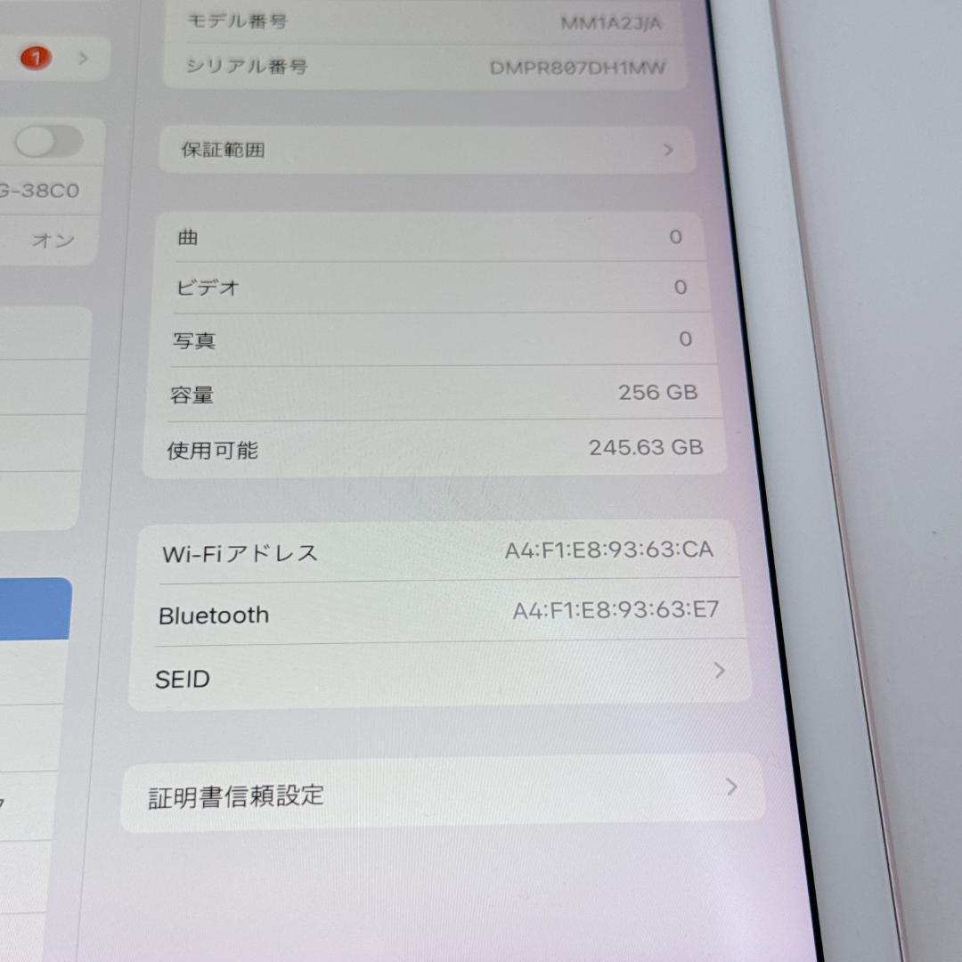 【美品】iPad Pro 9.7インチ 256GB MM1A23J/A