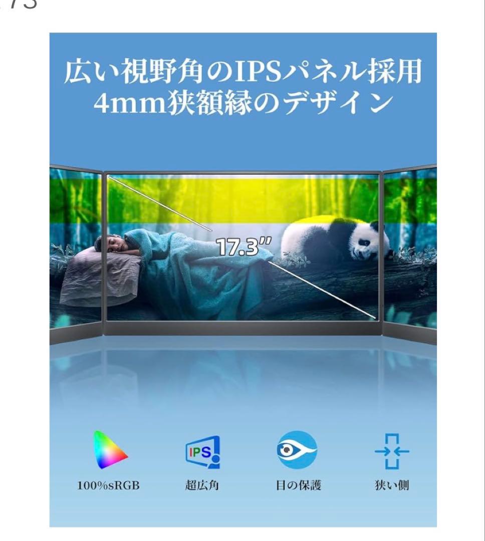 cocopar portable monitor ポータブルモニター 17.3
