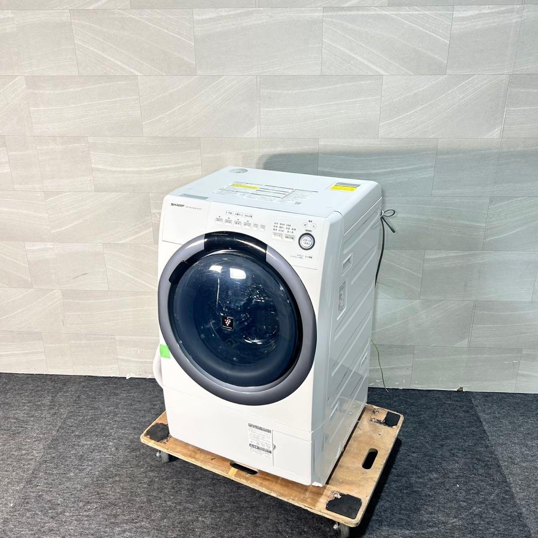 SHARP ドラム式洗濯乾燥機 ES-S7D-WR 7kg 右開き d5279