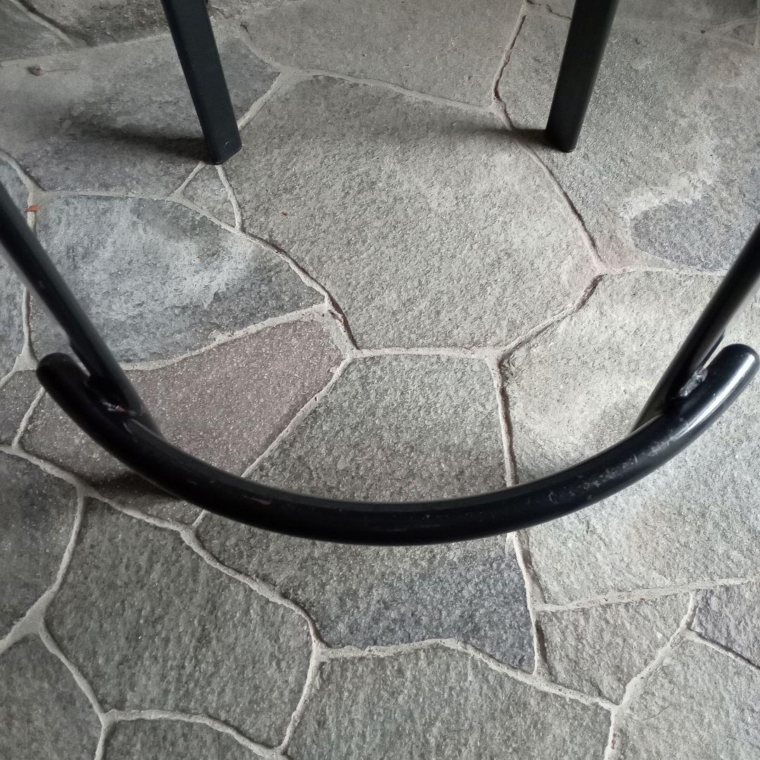 黒のバースツール　カウンタースツール　チェアー　昭和レトロ　ヴィンテージ