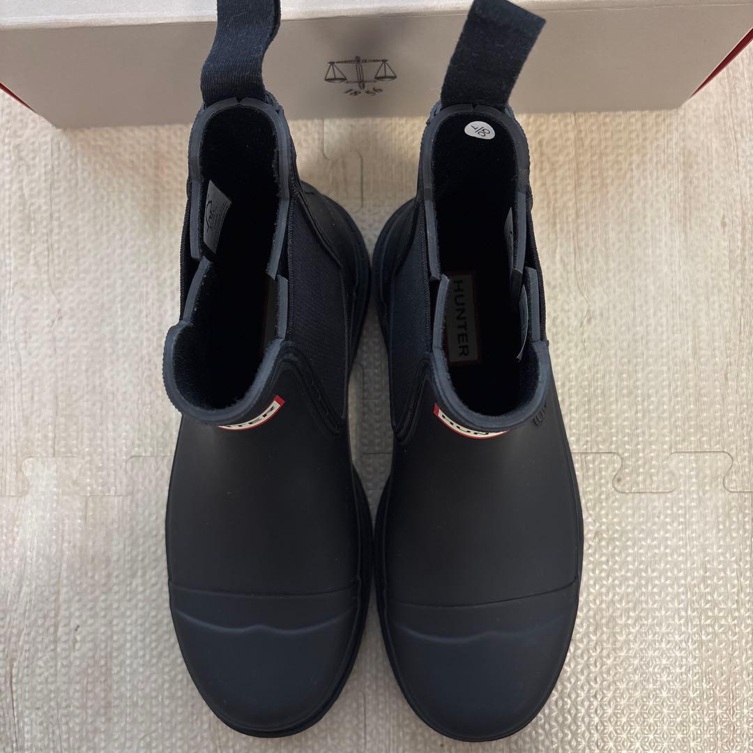 【新品未使用】ハンター　ウーマンズコマンドチェルシーブーツ　ブラック23cm