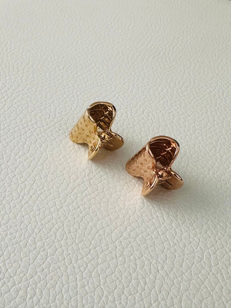 VUITTON ヴィトン メタル ゴールド ローズ ミニヘアクリップ 髪留め