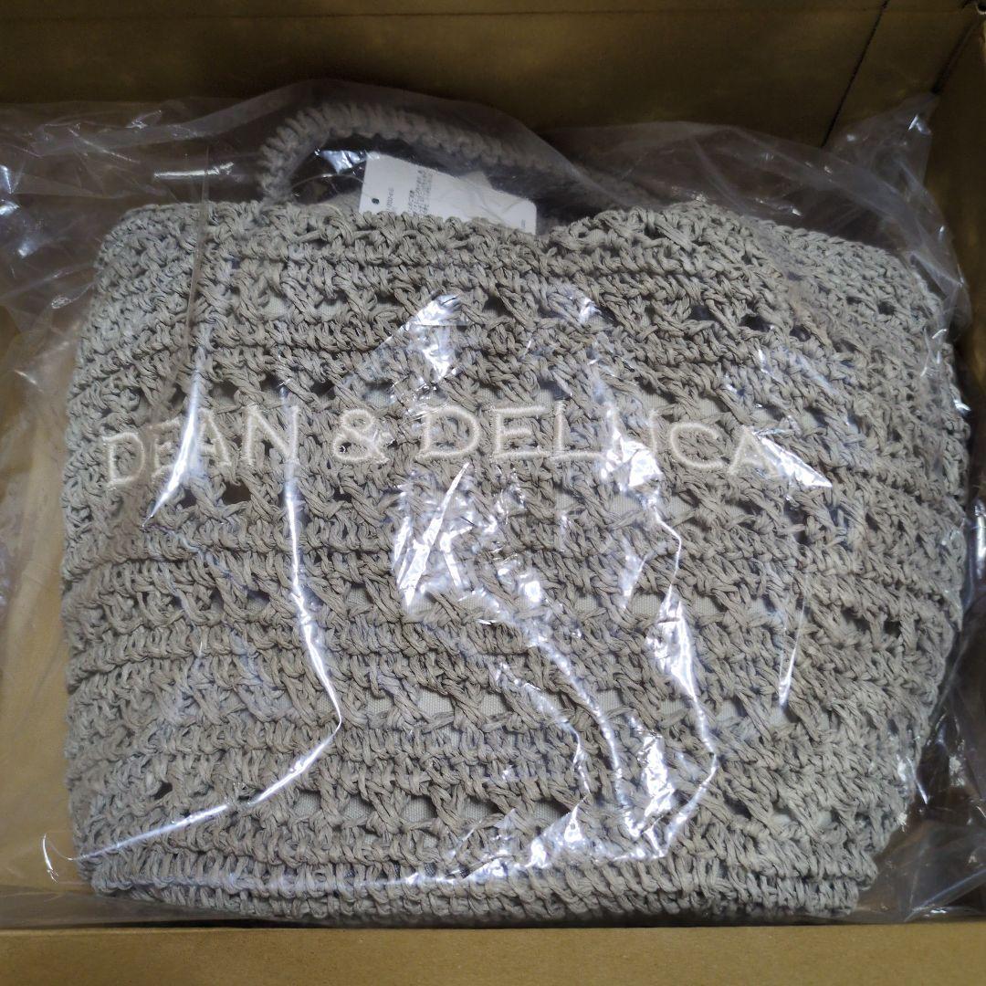 DEAN&DELUCA BEAMS クロッシェバスケットバッグS グレー