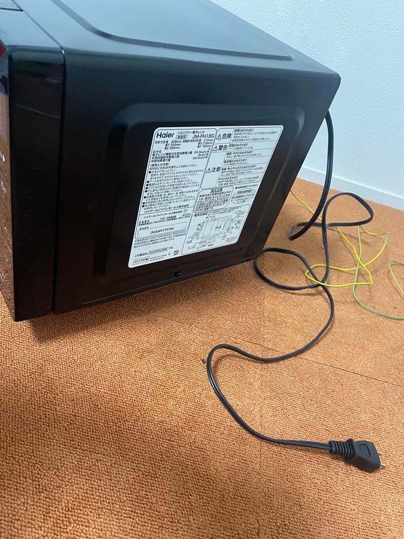 ぺ～ 　2019年製 電子レンジ JM-FH18G 50/60Hz共通
