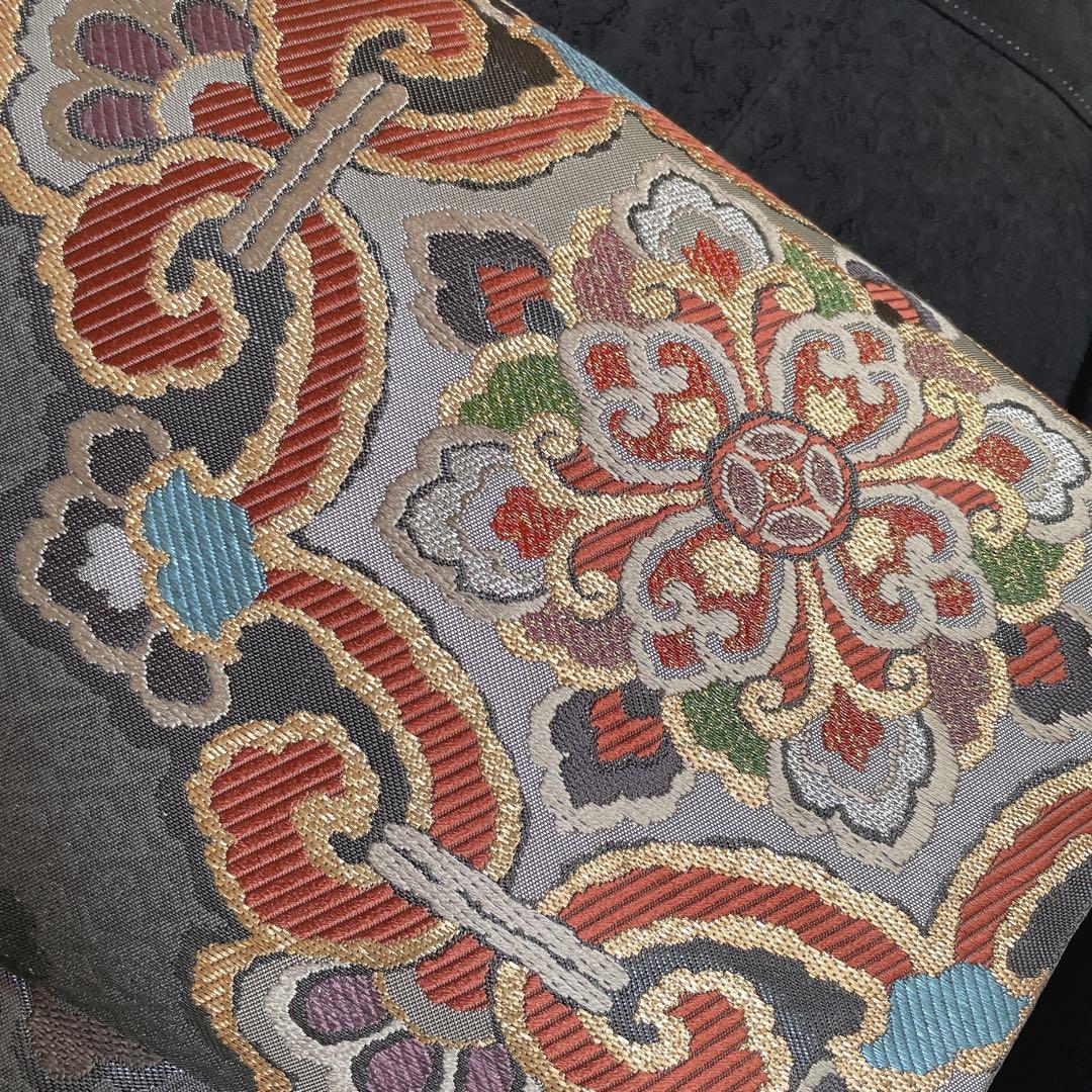 訪問着　フルセット　薔薇　月夜　黒地　金彩加工　おおみ安心ガード加工　着物　Q5