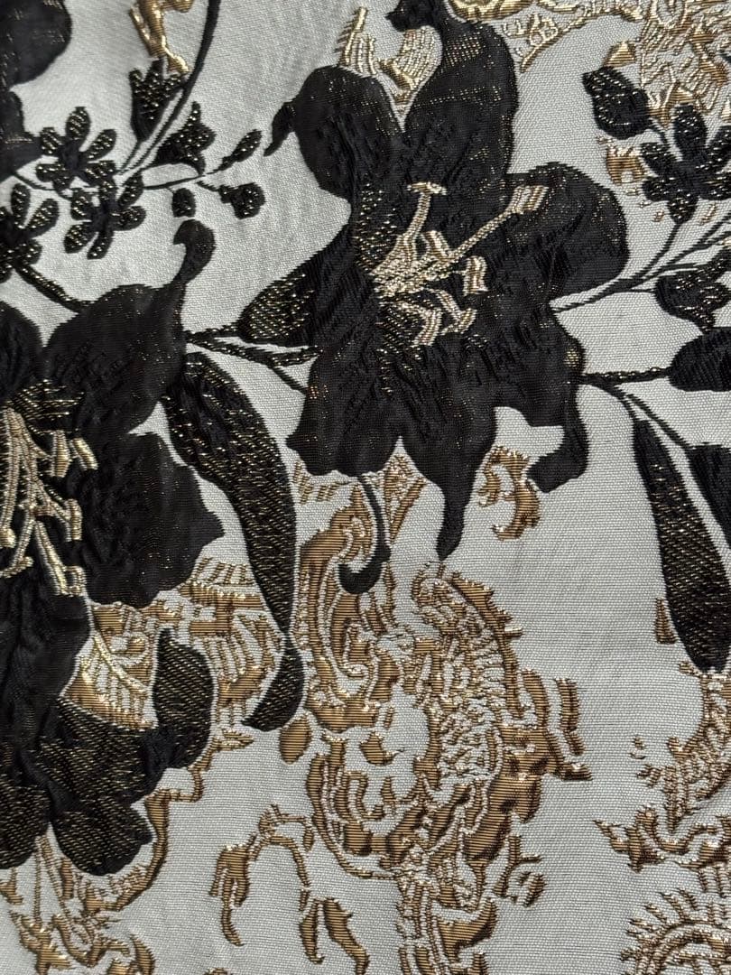 大人兵児帯【ブラックリリー】&【スノーホワイトプラチナシルバー】のセット