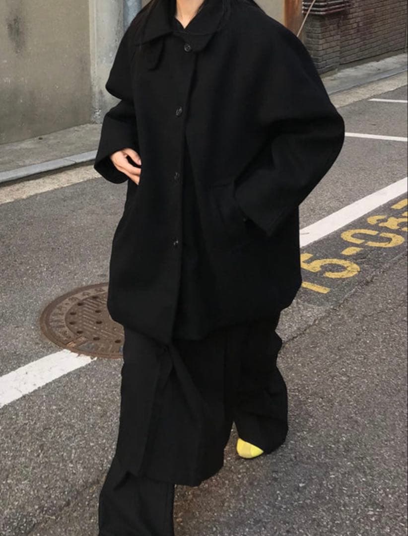 WOOHWA ハイネックハーフコート 韓国