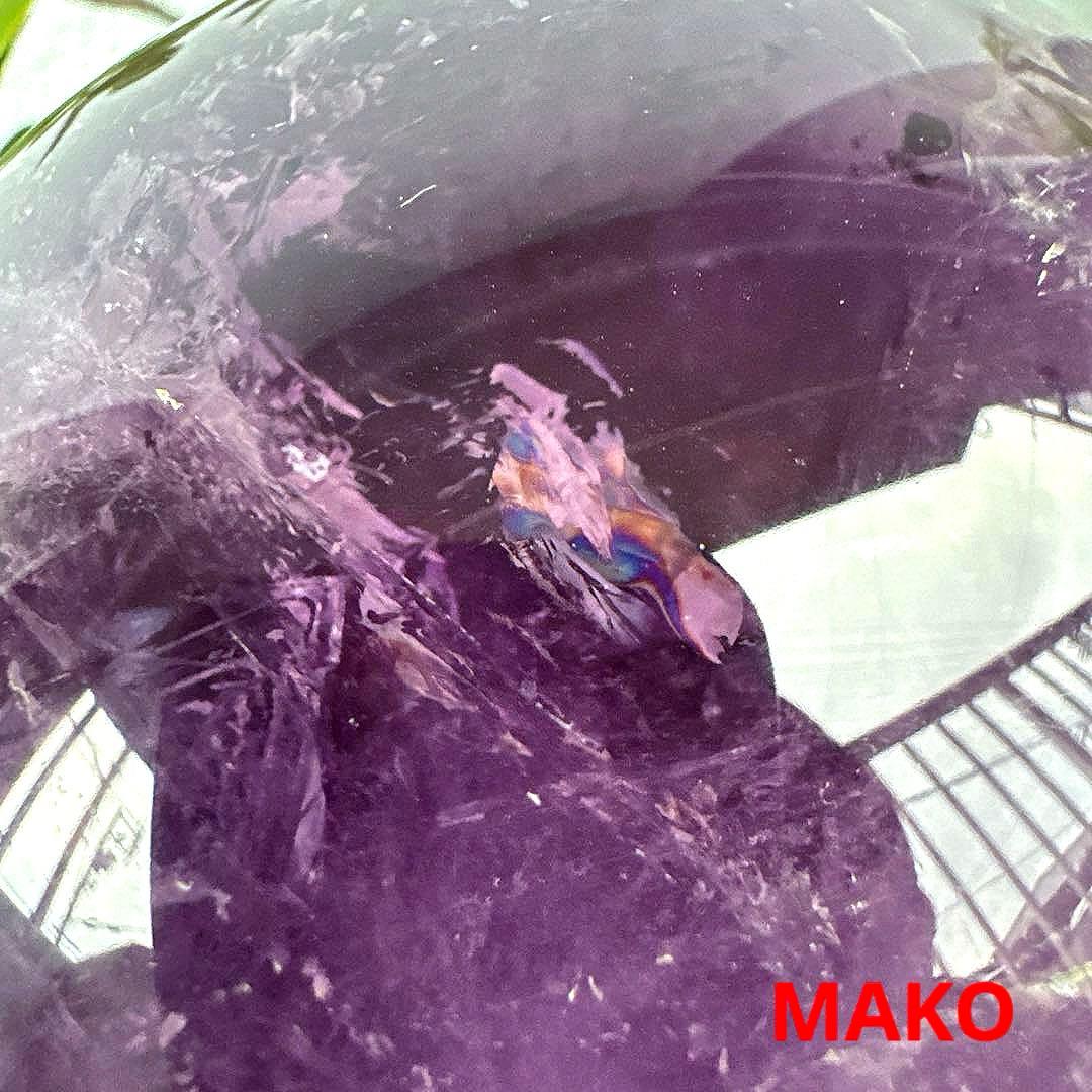 M1855☆アメジスト丸玉直径120mm2.4Kg☆天然石☆N51102