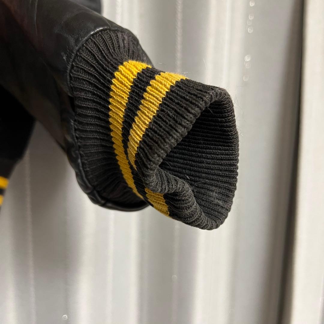 断*中様 60sビンテージ デロングDeLong 筆記体タグ ブラックスタジャン