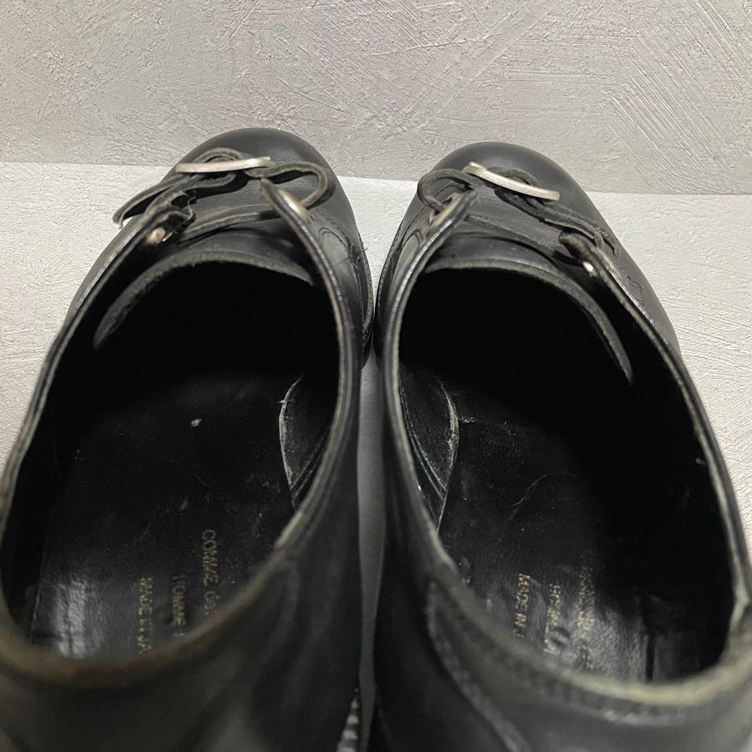 コムデギャルソン レザーシューズ ダブルモンクストラップ ブラック