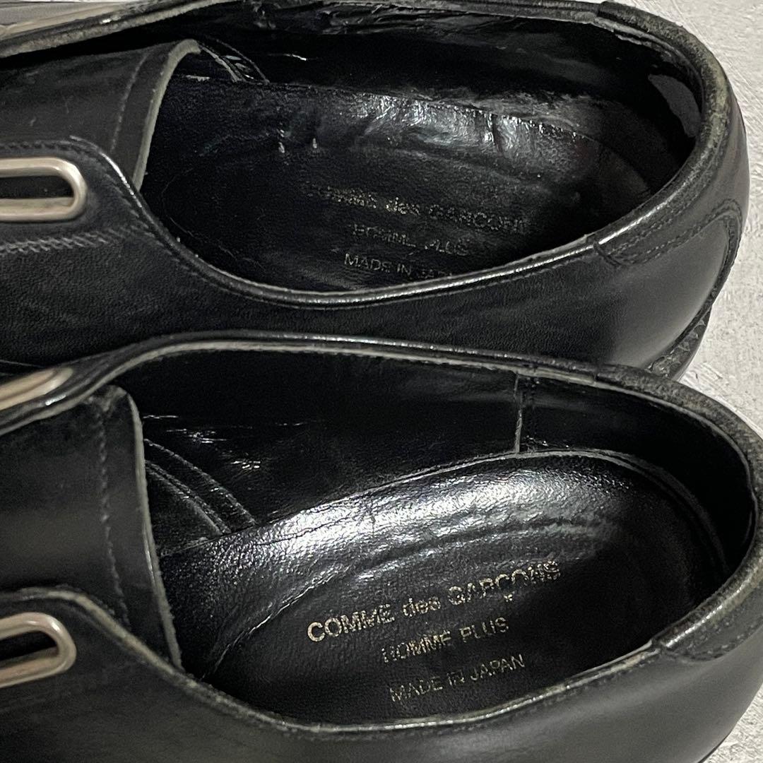 コムデギャルソン レザーシューズ ダブルモンクストラップ ブラック