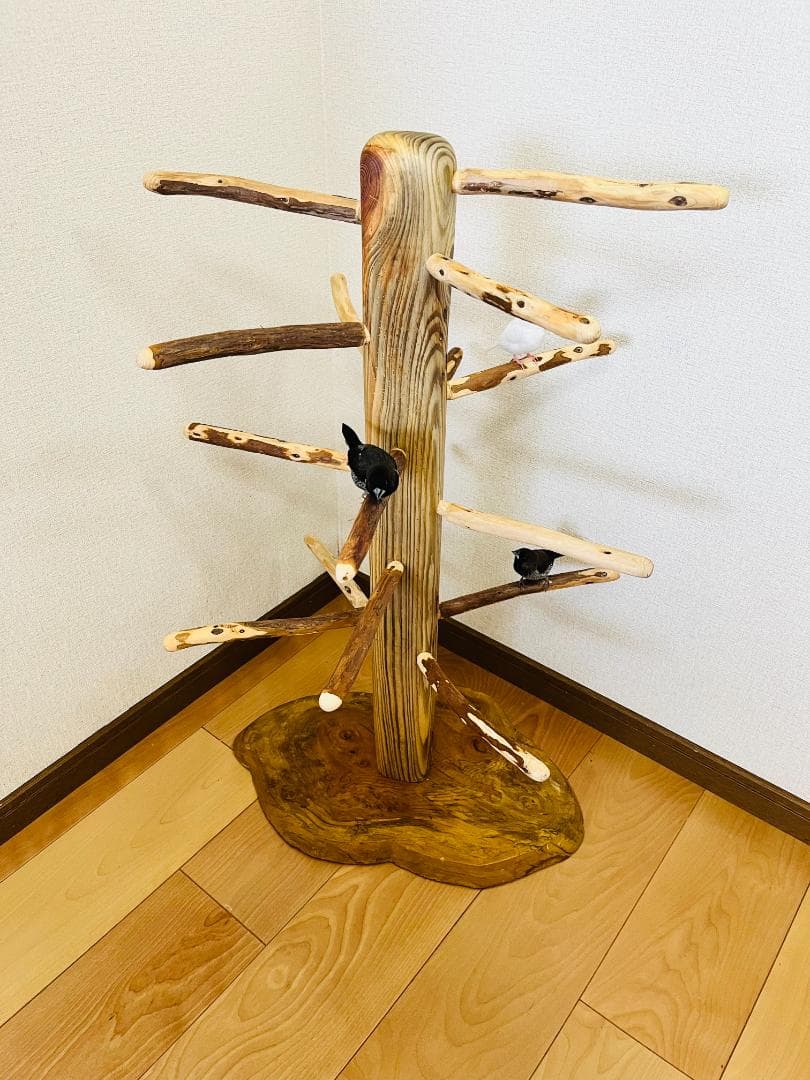 【中型鳥用】螺旋状♪ビビリさんにもすぃすぃ登れるバードスタンド