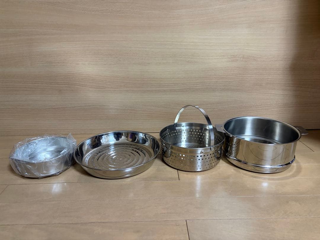 【美品/中古品】CRISTELステンレス鍋24cm&フライパン