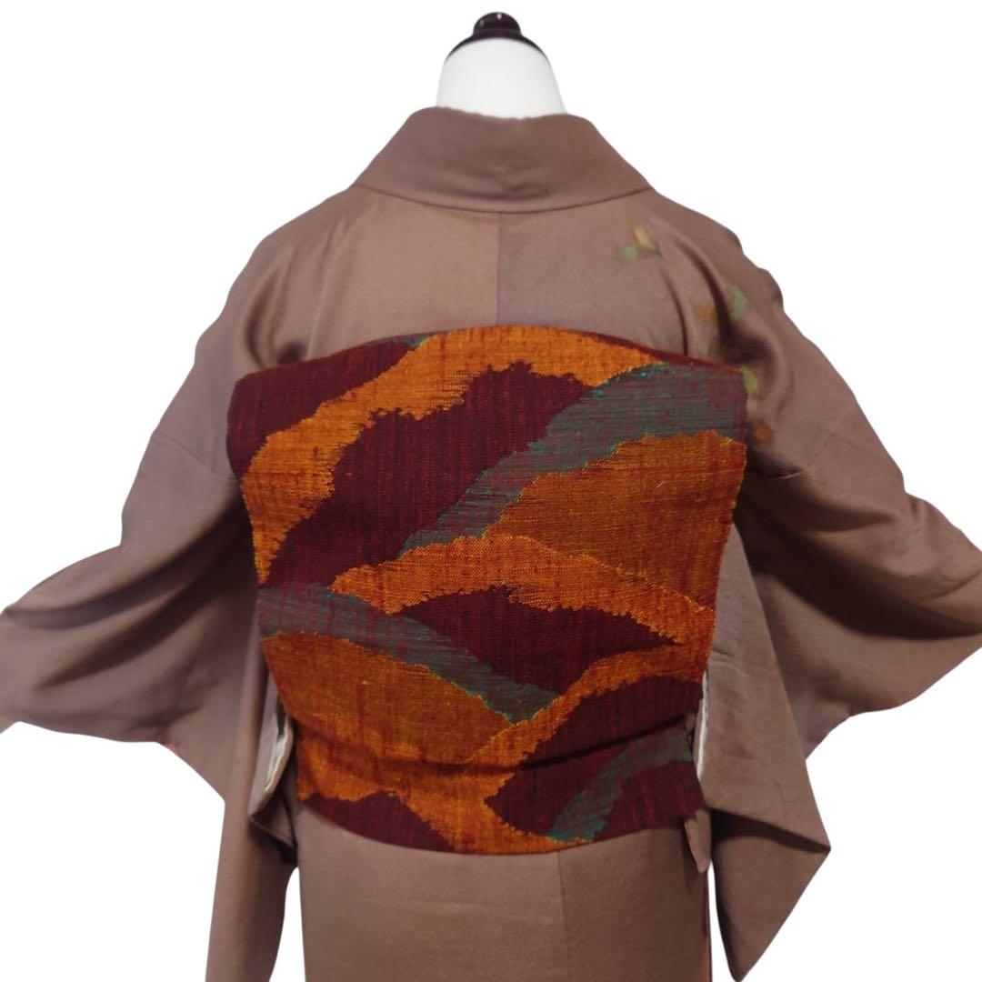 未使用近い 美品　袷　上田紬系 付け下げ 訪問着 フルセット