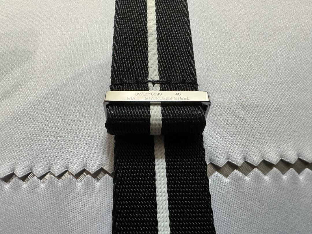 【純正品】オメガ OMEGA NATOストラップ ブラック＆ホワイト