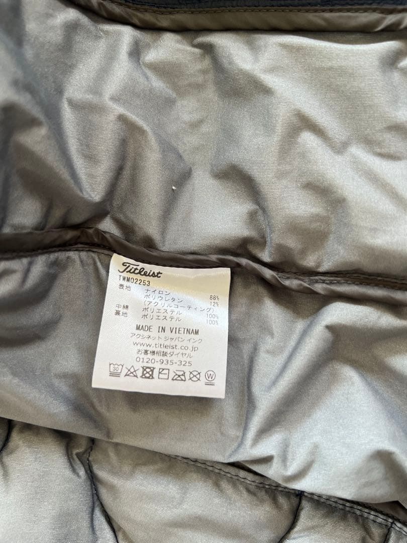 Titleist グレー キルティングジャケット L ゴルフウェア