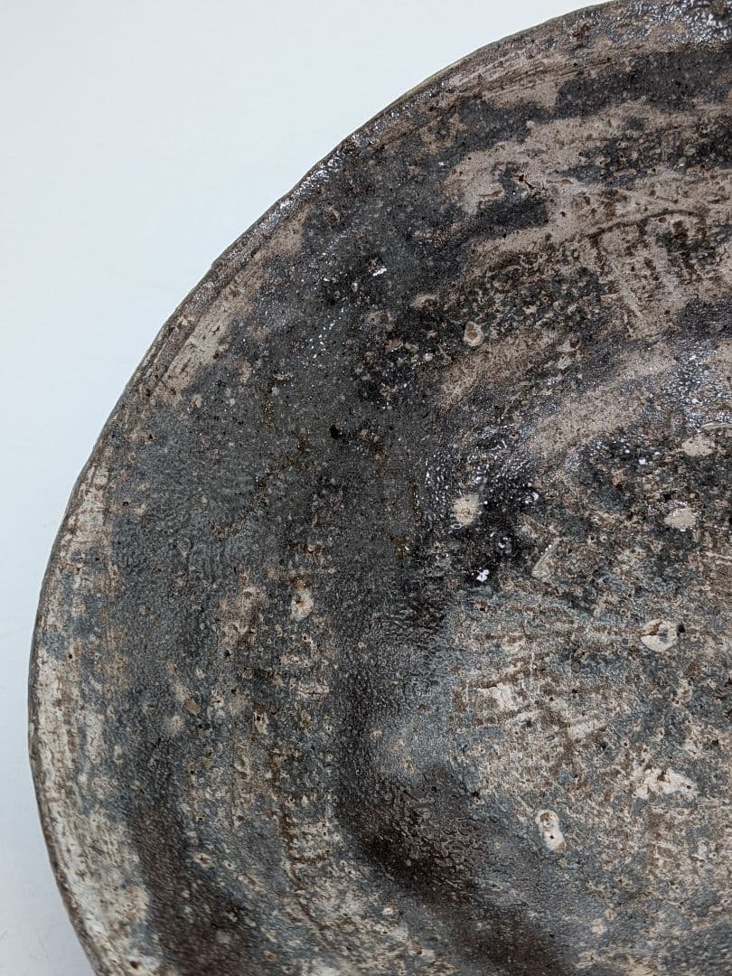竹子窯 西川清翠 備前楽茶盌 共箱 抹茶碗 抹茶茶碗 茶道具 茶器 食器 平茶碗