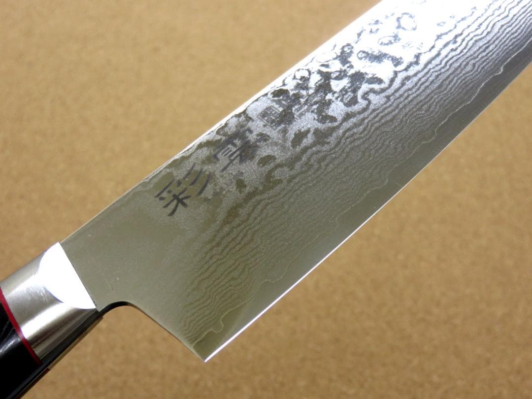 関の刃物 三徳包丁 170mm 彩雲 VG10 33層 ダマスカス 両刃万能包丁