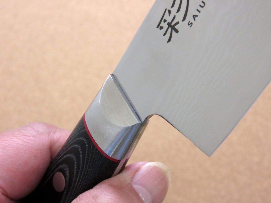 関の刃物 三徳包丁 170mm 彩雲 VG10 33層 ダマスカス 両刃万能包丁