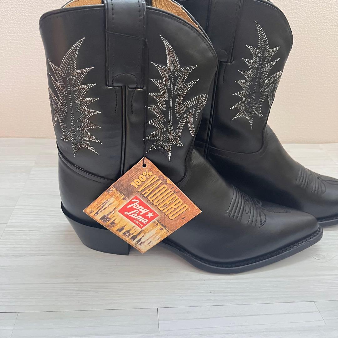 タグ付き✨　Tony Lamaトニーラマ　ウエスタンブーツ　ブラック　レザー