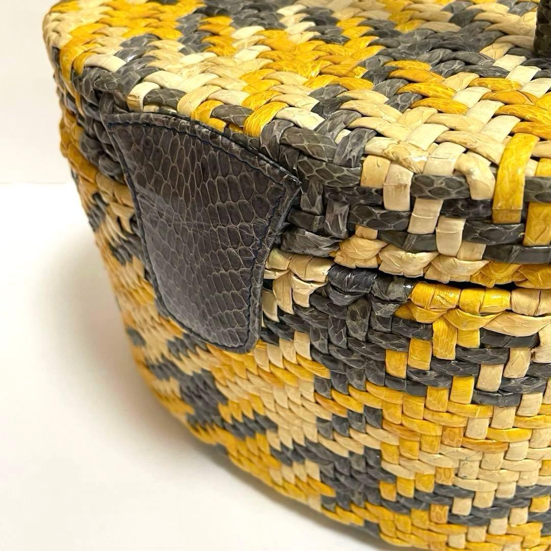 LAPOMA ヴィンテージ ビンテージ カゴバッグ ハンドバッグ 蓋付き