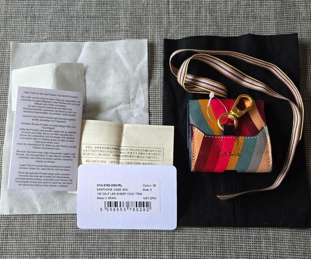 【新品】Paul Smith レザー イヤホンケース スワール マルチ 箱無し
