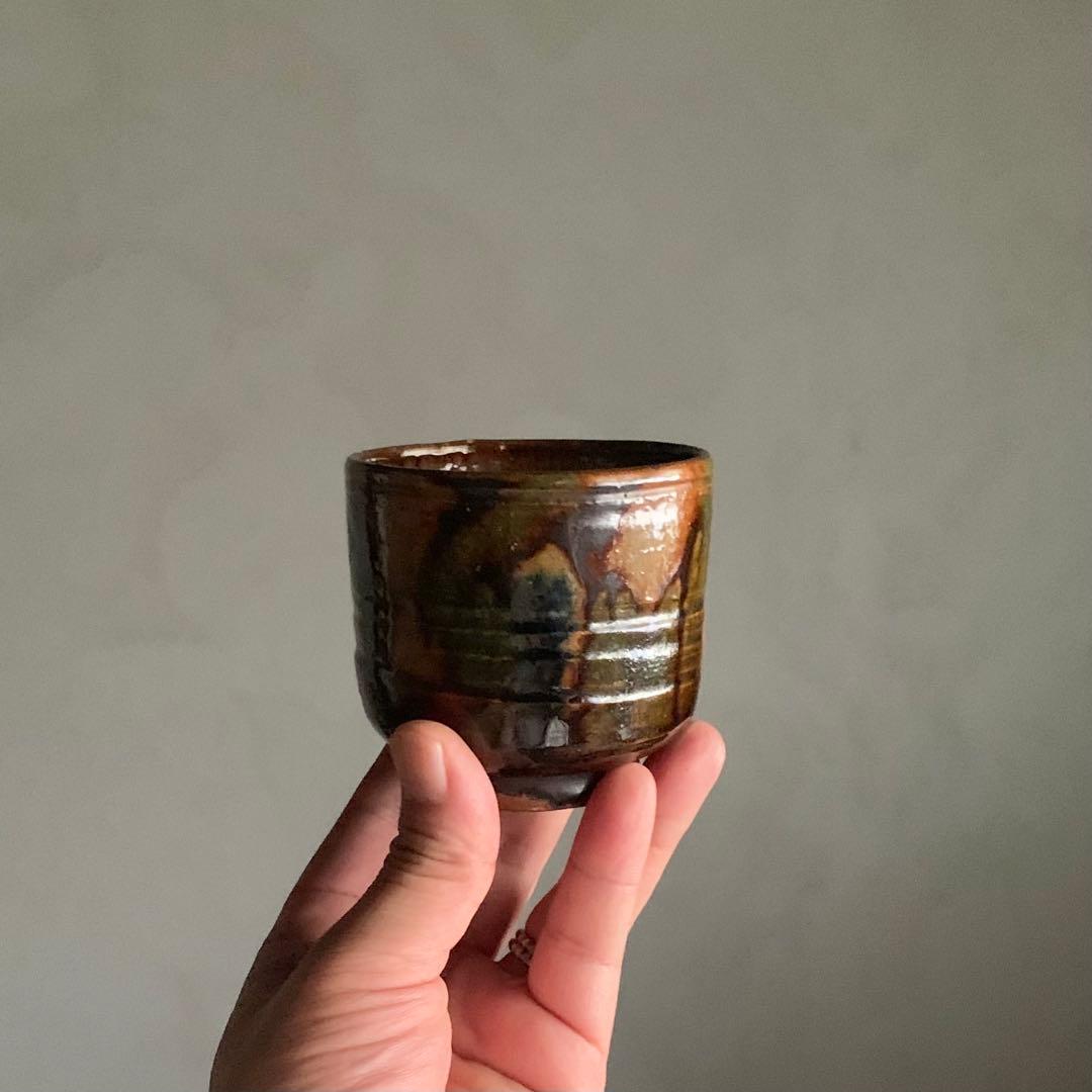 筒茶碗 須佐焼か？ 古美術 アンティーク 古道具 茶道具