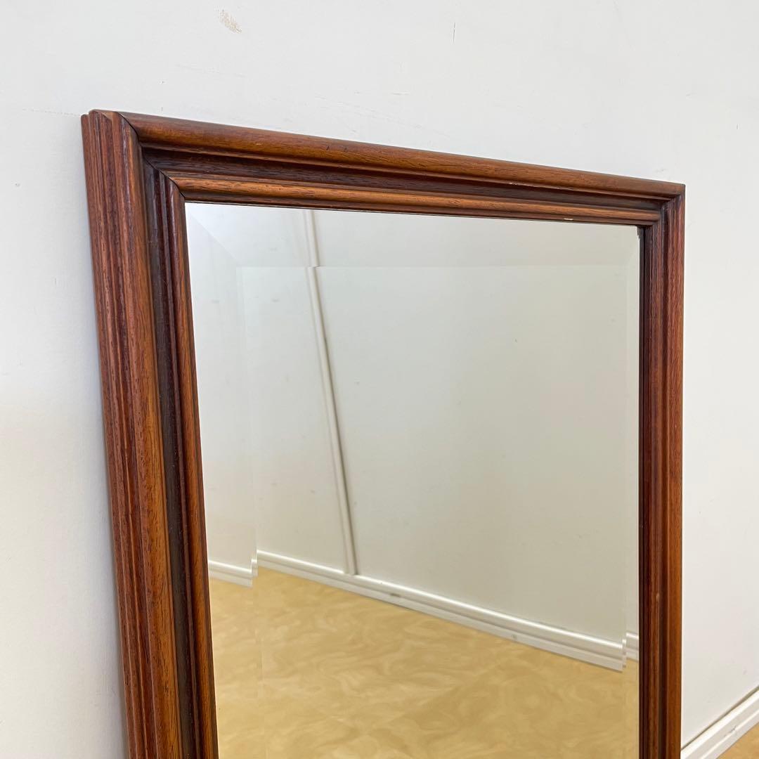 イタリア アンティーク調 ウォールミラー 木枠ミラー 鏡 壁掛け 立て掛け