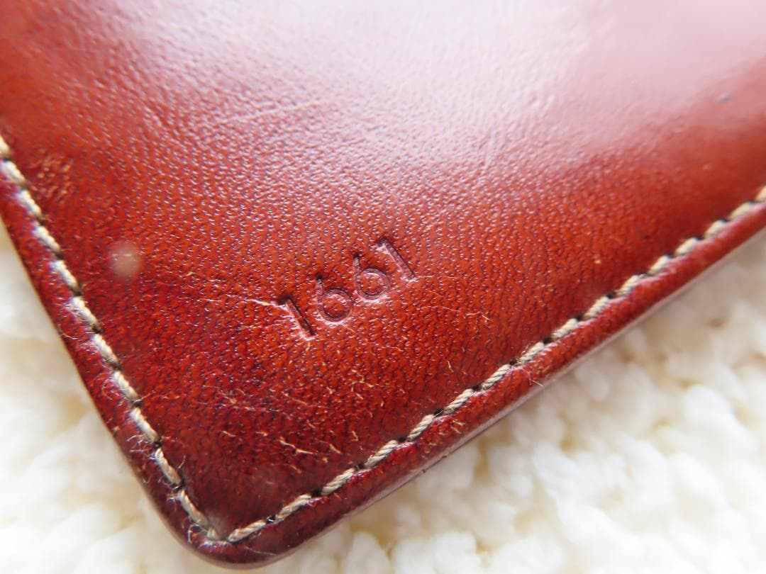 知る人ぞ知る「ゴールファイル」の革財布　ブラウンレザーアイテム 7631刻印