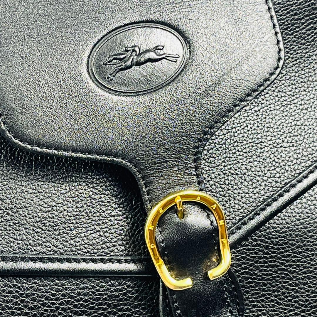 【レア】LONGCHAMP ロンシャン　レザー 　ビジネスバッグ　ボストンバッグ