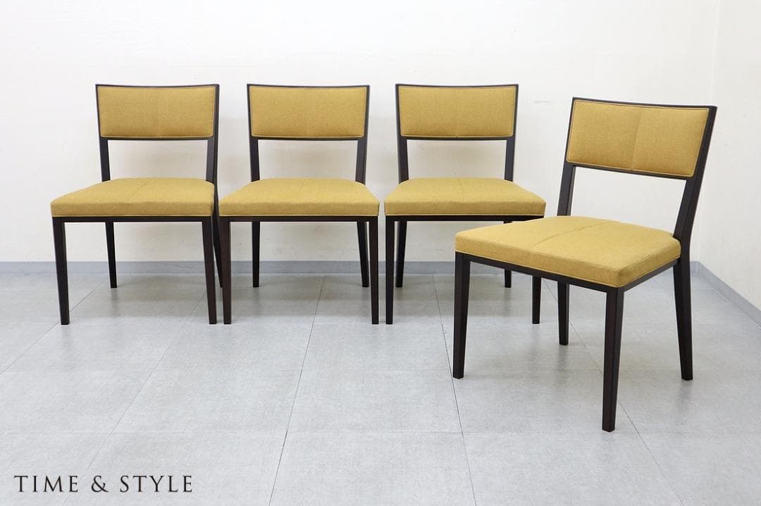 B④4脚セット 美品 TIME&STYLE ダイニングチェア 椅子 旭川家具